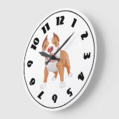 Pit Bull Clock Große Wanduhr (Winkel)