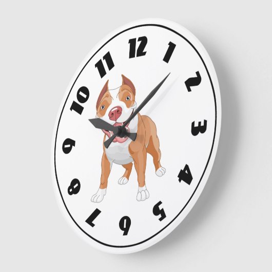 Pit Bull Clock Große Wanduhr (Winkel)