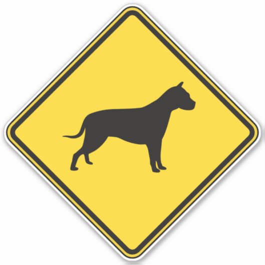 Pit Bull Crossing Aufkleber (Vorderseite)