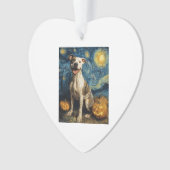 Pit Bull Cute Dog Halloween Jack O Lantern Pumpkin Ornament (Vorderseite)