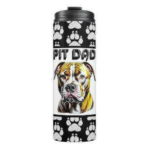 Pit Bull Dad   Hunde Liebhaber  Thermosbecher