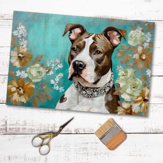 Pit Bull Decoupage Tissue Paper Seidenpapier