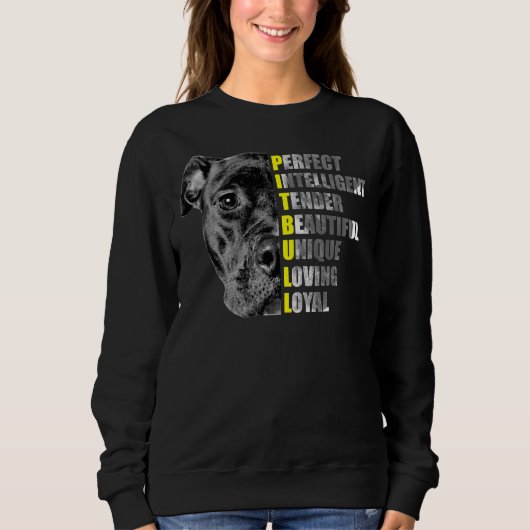 Pit Bull Dignity Ideale für Pit Bull Liebhaber Sweatshirt (Vorderseite)