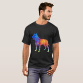 Pit Bull Dog Aquarell Art Design T-Shirt (Vorne ganz)