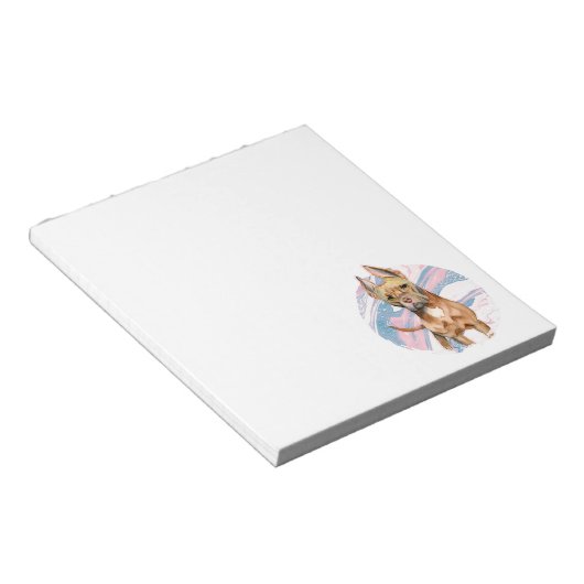 Pit Bull Dog Art | Marmortextur Notizblock (angewinkelt)