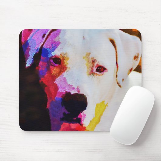 Pit Bull Dog Art Mouse Pad Mousepad (Mit Mouse)