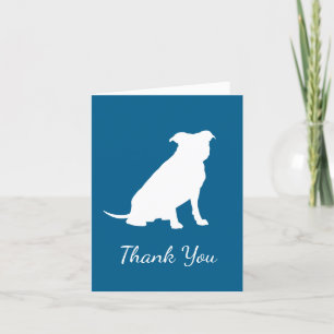 Pit Bull Dog Baby Dusche Blue Boy Pitbull Dankeskarte