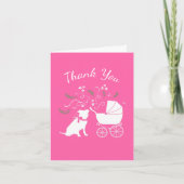 Pit Bull Dog Baby Dusche Blue Boy Pitbull Dankeskarte (Vorderseite)