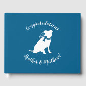 Pit Bull Dog Baby Dusche Blue Boy Pitbull Gästebuch (Vorderseite)