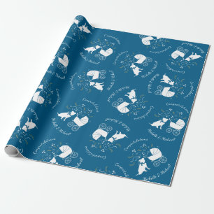 Pit Bull Dog Baby Dusche Blue Boy Pitbull Geschenkpapier