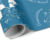 Pit Bull Dog Baby Dusche Blue Boy Pitbull Geschenkpapier (Rolleneckpunkt)