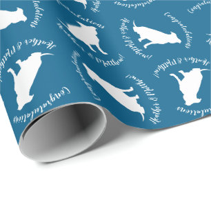 Pit Bull Dog Baby Dusche Blue Boy Pitbull Geschenkpapier