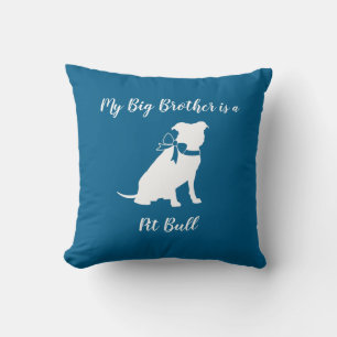 Pit Bull Dog Baby Dusche Blue Boy Pitbull Kissen