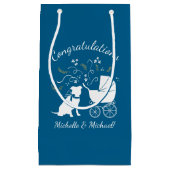 Pit Bull Dog Baby Dusche Blue Boy Pitbull Kleine Geschenktüte (Vorderseite)