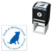 Pit Bull Dog Baby Dusche Blue Boy Pitbull Permastempel (Beispiel)