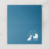 Pit Bull Dog Baby Dusche Blue Boy Pitbull Platzkarte (Außenseite Aufgefaltet)