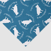 Pit Bull Dog Baby Dusche Blue Boy Pitbull Seidenpapier (Detail)