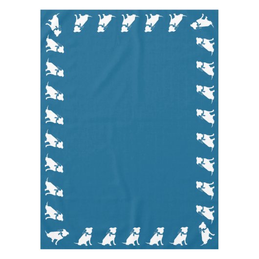 Pit Bull Dog Baby Dusche Blue Boy Pitbull Tischdecke (Vorderseite)