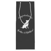 Pit Bull Dog Baby Duwer Gender neutral Geschenktüte Für Weinflaschen (Rückseite)