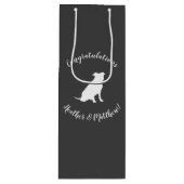 Pit Bull Dog Baby Duwer Gender neutral Geschenktüte Für Weinflaschen (Vorderseite)