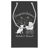 Pit Bull Dog Baby Duwer Gender neutral Kleine Geschenktüte (Rückseite)