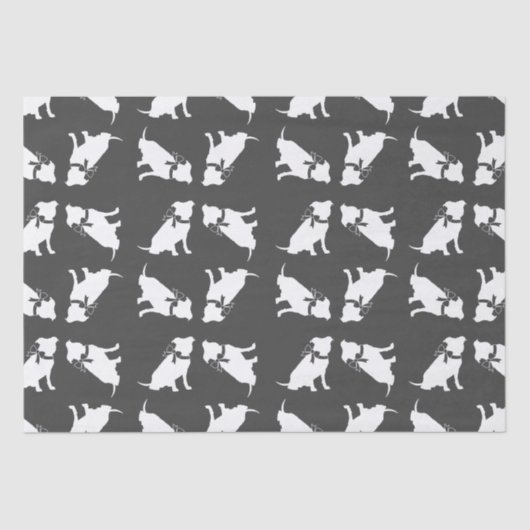 Pit Bull Dog Baby Duwer Gender neutral Seidenpapier (Vorderseite)