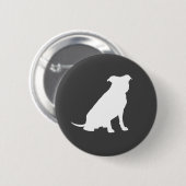 Pit Bull Dog Baby Pitbull Duschgeschlecht neutral Button (Vorne & Hinten)