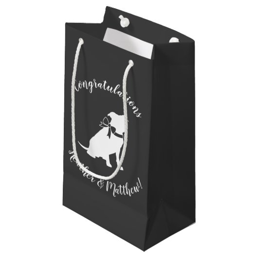 Pit Bull Dog Baby Pitbull Duschgeschlecht neutral Kleine Geschenktüte (Vorderseite Schrägansicht)