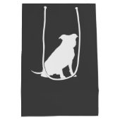 Pit Bull Dog Baby Pitbull Duschgeschlecht neutral Mittlere Geschenktüte (Rückseite)