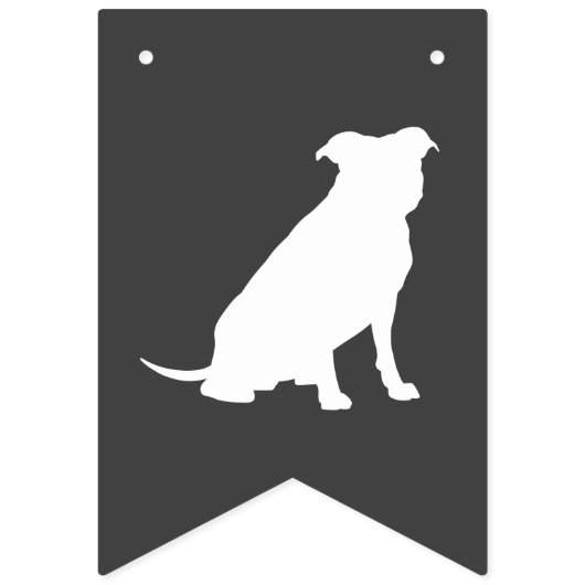 Pit Bull Dog Baby Pitbull Duschgeschlecht neutral Wimpelkette (Zweite Fahne)