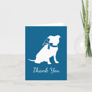 Pit Bull Dog Babydusche Dankeskarte