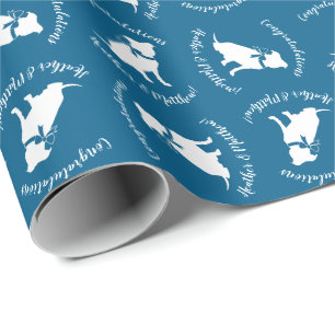 Pit Bull Dog Babydusche Geschenkpapier