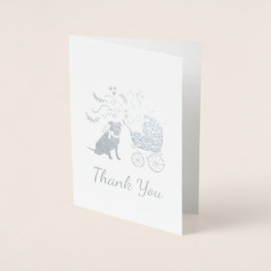 Pit Bull Dog Babydusche Geschlecht Neutral Pitbull Folienkarte