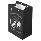 Pit Bull Dog Babydusche Geschlecht Neutral Pitbull Mittlere Geschenktüte (Vorderseite Schrägansicht)