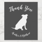 Pit Bull Dog Babydusche Geschlecht Neutral Pitbull Weinetikett (Einzelnes Label)