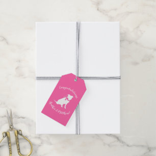 Pit Bull Dog Babydusche Pink Girl Pitbull Geschenkanhänger