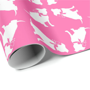 Pit Bull Dog Babydusche Pink Girl Pitbull Geschenkpapier