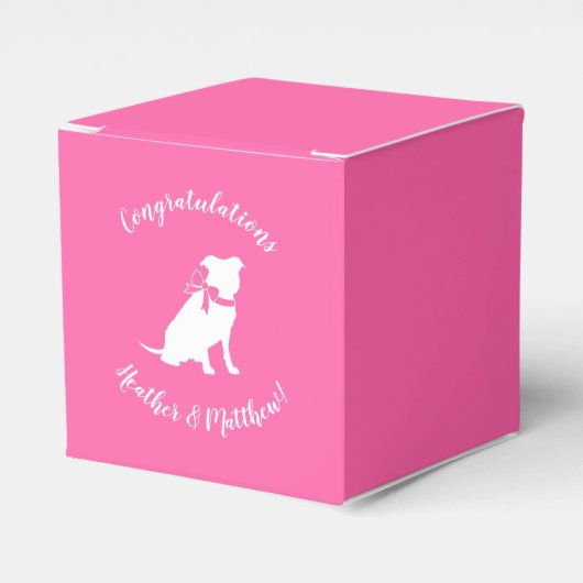 Pit Bull Dog Babydusche Pink Girl Pitbull Geschenkschachtel (Vorderseite)