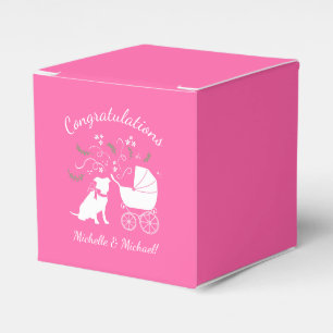Pit Bull Dog Babydusche Pink Girl Pitbull Geschenkschachtel