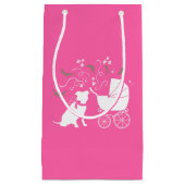 Pit Bull Dog Babydusche Pink Girl Pitbull Kleine Geschenktüte (Vorderseite)