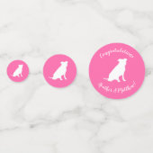 Pit Bull Dog Babydusche Pink Girl Pitbull Konfetti (Vorderseiten)