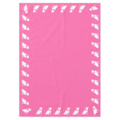 Pit Bull Dog Babydusche Pink Girl Pitbull Tischdecke (Vorderseite)
