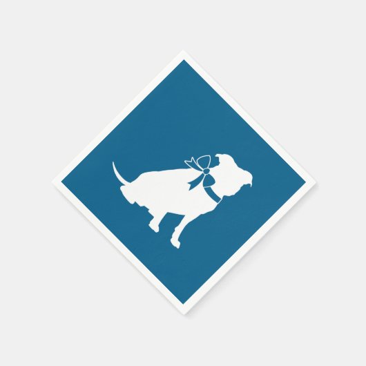 Pit Bull Dog Babydusche Serviette (Ecke)