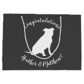 Pit Bull Dog Babydusche Welpe Pitbull Große Geschenktüte (Rückseite)