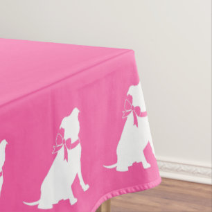 Pit Bull Dog Babydusche Welpe Tischdecke