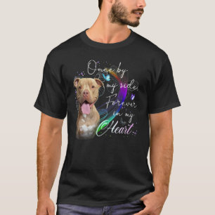 Pit bull Dog einmal an meiner Seite für immer in m T-Shirt