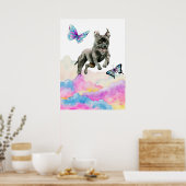 Pit Bull Dog Fantasy Aquarell Pop Art Poster (Küche)