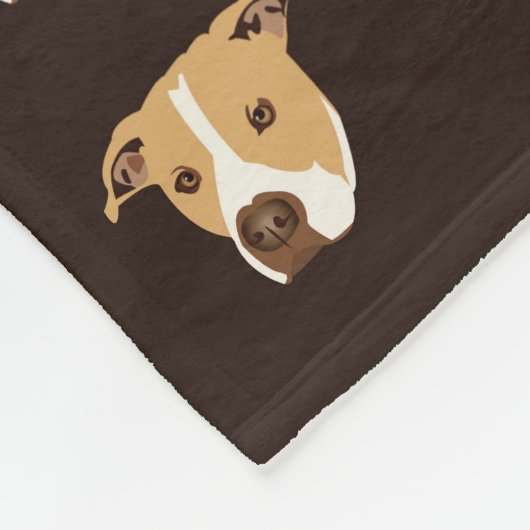 Pit Bull Dog Fleecedecke (Ecke)