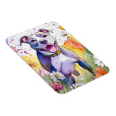 Pit Bull Dog Foto Magnet (Rechte Seite)
