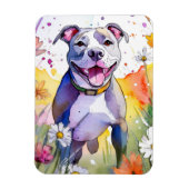 Pit Bull Dog Foto Magnet (Vertikal)